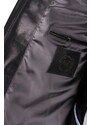 CARLO MONTI LUI071A - Kurtka skórzana męska w kolorze ciemnego granatu DORJAN
