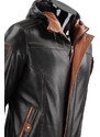 CARLO MONTI AMD950 - Elegancka kurtka skórzana męska na zimę klasy PREMIUM DORJAN