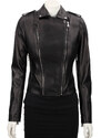 JUL450N - Ramoneska skórzana damska z czarnej skóry DORJAN