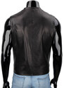 CARLO MONTI HNS450 - czarna kurtka / kamizelka skórzana z odpinanymi rękawami DORJAN