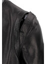 CARLO MONTI HNS450 - czarna kurtka / kamizelka skórzana z odpinanymi rękawami DORJAN