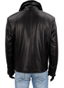 CARLO MONTI VTO450 - ciepła kurtka skórzana męska z czarnym futerkiem DORJAN