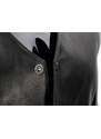 CARLO MONTI HRO450 - Elegancka czarna kamizelka skórzana męska klasyk DORJAN