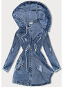 P.O.P. SEVEN Narzutka jeansowa z kapturem niebieska (POP7011-K)