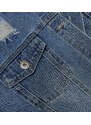 GOURD JEANS Długa kurtka jeansowa niebieska (GD8728-LK)
