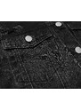 P.O.P. SEVEN jeansowa damska kurtka z przetarciami czarna (POP5910-K)