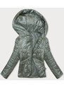 S'WEST Pikowana krótka kurtka damska khaki (B8185-11)