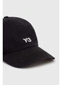 Y-3 czapka z daszkiem bawełniana Dad Cap kolor czarny z aplikacją IN2391