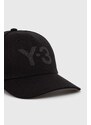 Y-3 czapka z daszkiem Logo Cap kolor czarny z aplikacją IY0104