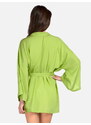 Miss Lou Zielone kimono wiskoza I Modny szlafrok plażowy (UNIVERSAL)