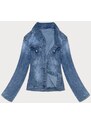 DROMEDAR Prosta damska kurtka dżinsowa niebieska (DL2249L)