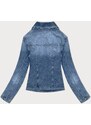 DROMEDAR Prosta damska kurtka dżinsowa niebieska (DL2249L)