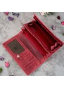 Portfel damski skórzany vintage czerwony paolo peruzzi t-05-rd