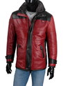 CARLO MONTI AS467 - Ciepła kurtka skórzana męska w sportowej stylistyce DORJAN