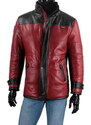 CARLO MONTI AS467 - Ciepła kurtka skórzana męska w sportowej stylistyce DORJAN