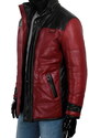 CARLO MONTI AS467 - Ciepła kurtka skórzana męska w sportowej stylistyce DORJAN
