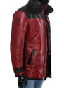 CARLO MONTI AS467 - Ciepła kurtka skórzana męska w sportowej stylistyce DORJAN