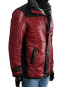 CARLO MONTI AS467 - Ciepła kurtka skórzana męska w sportowej stylistyce DORJAN