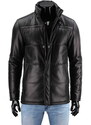 CARLO MONTI PTRP450 - Pikowana kurtka skórzana męska na jesień i zimę DORJAN