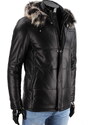CARLO MONTI PTRP450 - Pikowana kurtka skórzana męska na jesień i zimę DORJAN