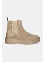 Tommy Hilfiger sztyblety zamszowe MINIMAL SUEDE CHELSEA FLAG