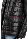 CARLO MONTI ELP450 - Kurtka skórzana pikowana męska z kożuszkiem eko DORJAN