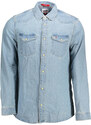 KOSZULA MĘSKA Z DŁUGIM RĘKAWEM TOMMY HILFIGER JASNO NIEBIESKA