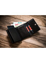 Skórzany portfel męski z zapięciem i ochroną kart RFID - Peterson