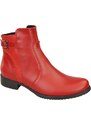 Obuwie Botki Damskie Zima skóra naturalna Czerwone 156 Z ElitaBut