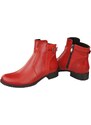 Obuwie Botki Damskie Zima skóra naturalna Czerwone 156 Z ElitaBut