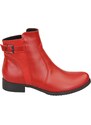 Obuwie Botki Damskie Zima skóra naturalna Czerwone 156 Z ElitaBut
