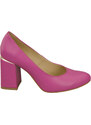 Obuwie Damskie Czółenka Fuksja Skóra naturalna 179 ElitaBut