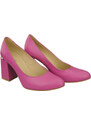 Obuwie Damskie Czółenka Fuksja Skóra naturalna 179 ElitaBut