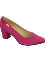 Obuwie Damskie Czółenka Purpurowe Skóra Naturalna Zamszowa 106 ElitaBut