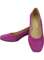 Wygodne Obuwie Damskie Czółenka Cyklamen Skóra naturalna Zamszowej 172 Z ElitaBut