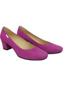 Wygodne Obuwie Damskie Czółenka Cyklamen Skóra naturalna Zamszowej 172 Z ElitaBut