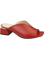 Obuwie Damskie Klapki Na Obcasie Czerwone Skóra naturalna 210 ElitaBut