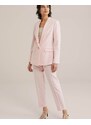 WE Fashion Spodnie w kant różowy pudrowy