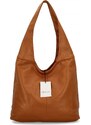 Uniwersalne Torebki Damskie Shopper Bag firmy Hernan HB0141 Jasno Ruda
