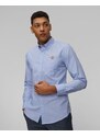 Niebieska Koszula Z Długim Rękawem Męska Aeronautica Militare