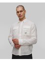 CP Company Koszula Męska C.p. Company Linen Shirt Biała