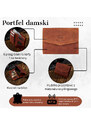 Paolo Peruzzi Portfel Damski Skórzany Vintage Pomarańczowy Mały Z Ochroną Rfid T-35-Or