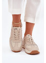 Butosklep Skórzane Damskie Buty Sportowe Sneakersy Daniel Lopez Just Dare SS2D4043 Beżowe