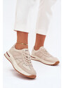 Butosklep Skórzane Damskie Buty Sportowe Sneakersy Daniel Lopez Just Dare SS2D4043 Beżowe