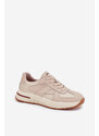 Butosklep Skórzane Damskie Buty Sportowe Sneakersy Daniel Lopez Just Dare SS2D4043 Beżowe