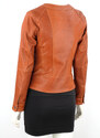 Kurtka skórzana damska z camelowej skóry PREMIUM DORJAN