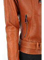 Kurtka skórzana damska z camelowej skóry PREMIUM DORJAN
