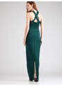 WAL G. Suknia wieczorowa 'AMBER' ciemnozielony