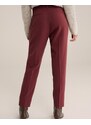 WE Fashion Spodnie ciemnoczerwony