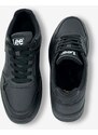 Lee Sneakersy męskie czarne z ekoskóry sznurowane